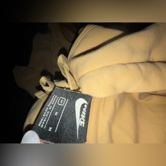 Nike Fleece Pullover Sweatshirt Hoodie Saturn Yellow Size:Medium worn 2x EUC - Picture 5 of 5